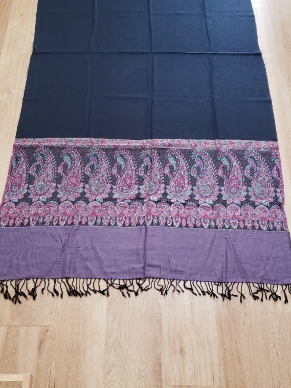 Paisley Pattern Large Fringe Shawl